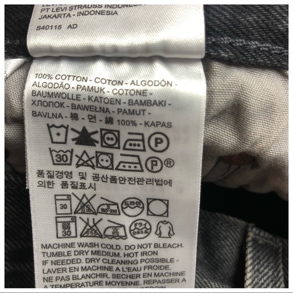 NWOT ATTACHED  Levi's 501CT Black Distressed Selvedge Jeans - Picture 5 of 8